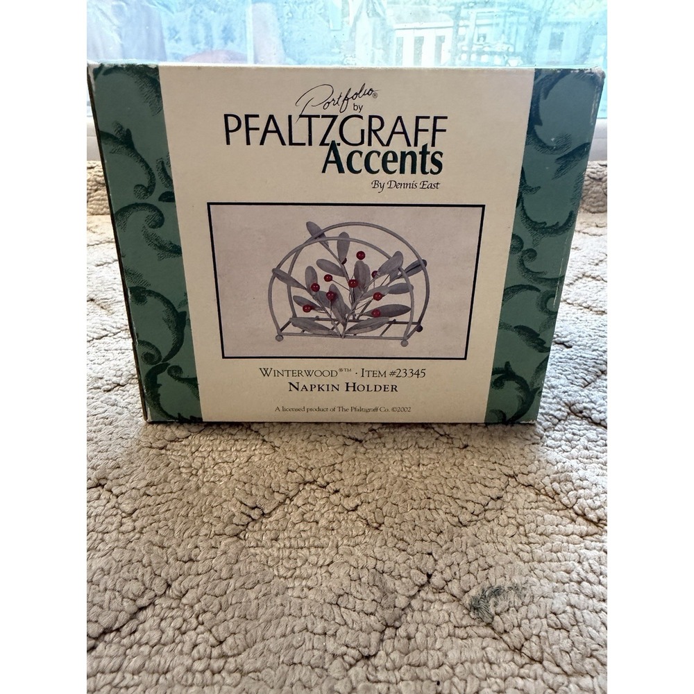 2002 Portfolio PFALTZGRAFF Accents Winterwood Napkin Holder ITEM #23345